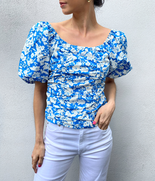 MynteGZ Blouse - Blue Flower  - Image 1