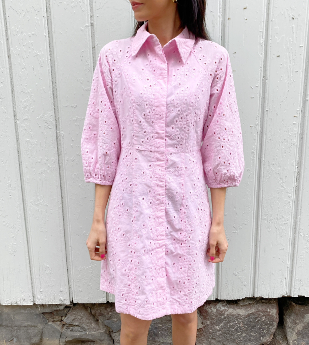 Liva 3/4 Shirt Dress - Roseate Spoonbill - Image 1