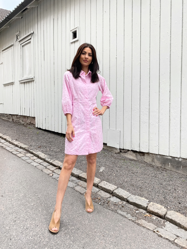 Liva 3/4 Shirt Dress - Roseate Spoonbill - Image 4