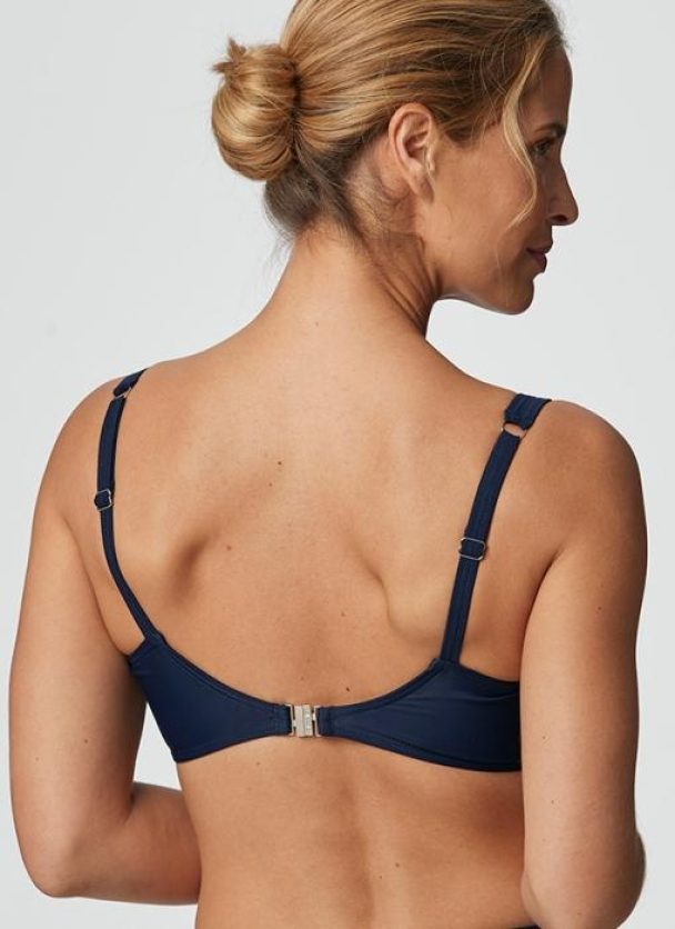 'Capri' twisted soft bra, navy - Image 3