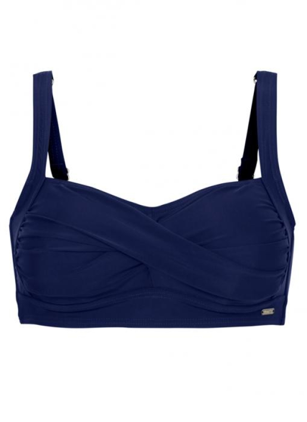 'Capri' twisted soft bra, navy - Image 4