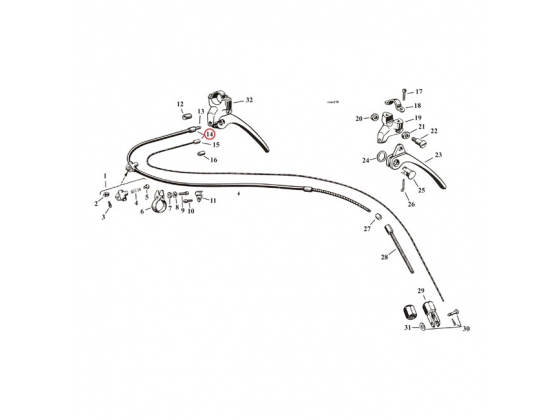 BRAKE CABLE FRONT, KIT
