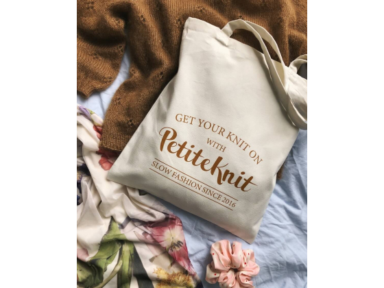 PetiteKnit - "GET YOUR KNIT ON"-tote bag