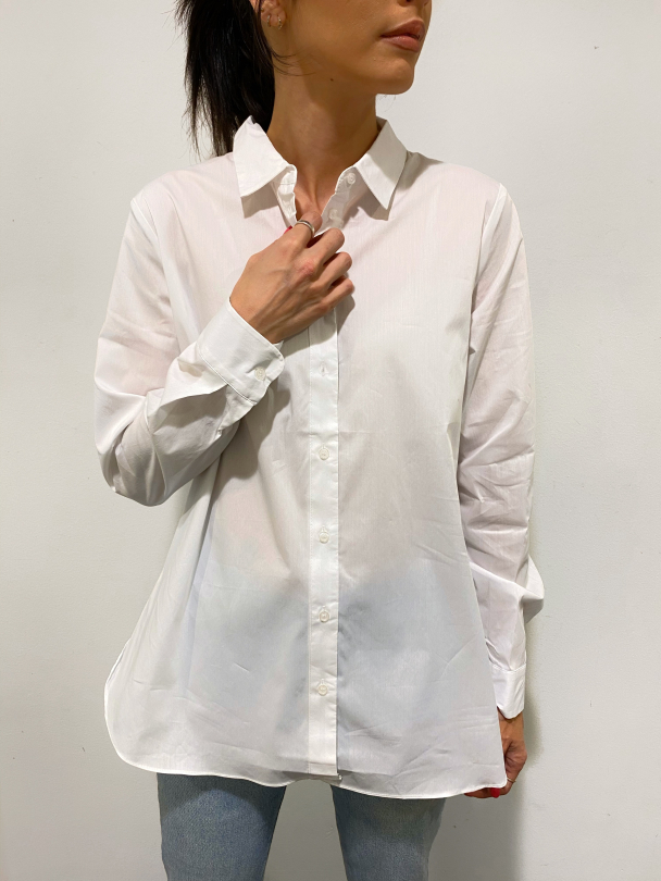 Ori Side Zip Shirt - Bright White  - Image 1