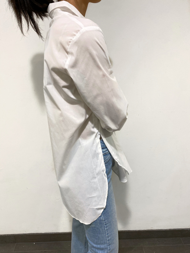 Ori Side Zip Shirt - Bright White  - Image 4