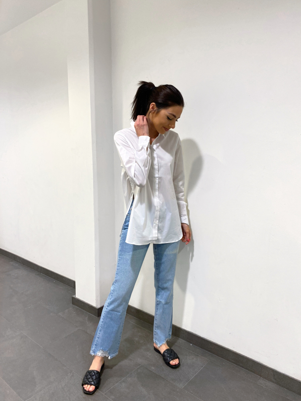 Ori Side Zip Shirt - Bright White  - Image 6