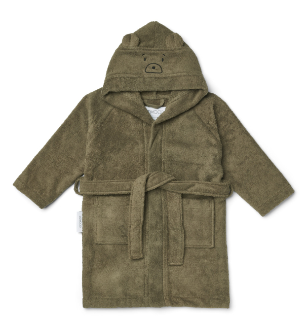 Liewood | Lily Badekåpe - Mr Bear Khaki - Image 1