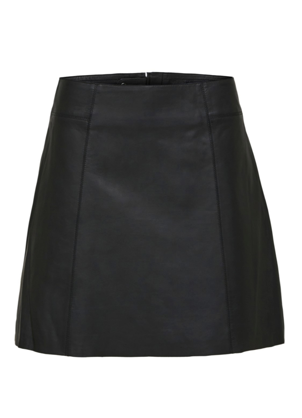 New Ibi Leather Skirt - Black  - Image 3