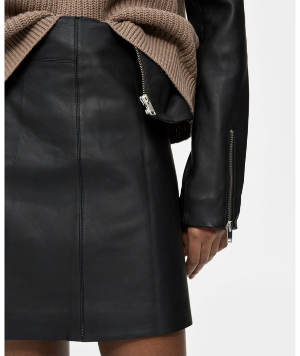 New Ibi Leather Skirt - Black  - Image 4