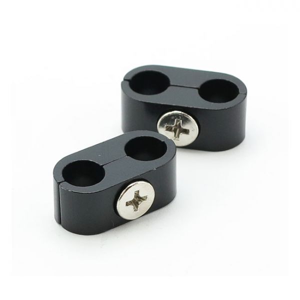 8MM SPARK PLUG WIRE SEPARATOR. SMOOTH, BLACK