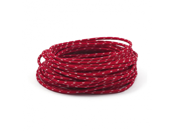 7,5 M.RED/WHITE. CLASSIC CLOTH COVERED WIRING, 