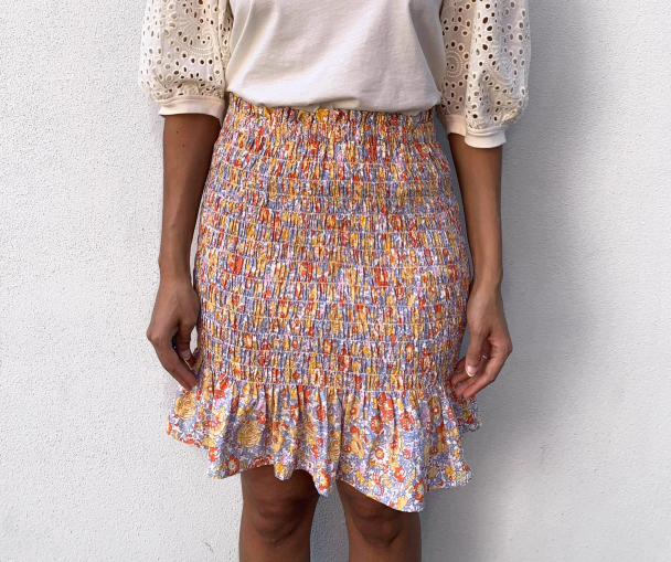 Mani Smock Skirt - Eggnog Aop - Image 1