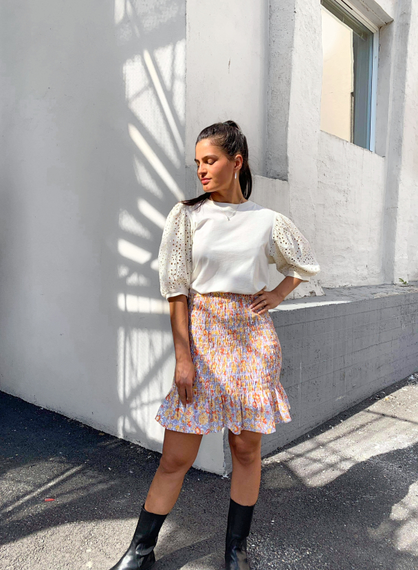 Mani Smock Skirt - Eggnog Aop - Image 2