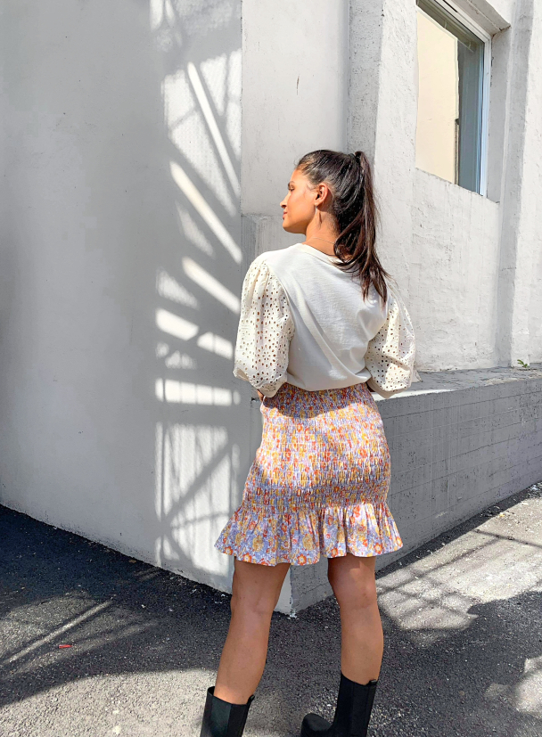 Mani Smock Skirt - Eggnog Aop - Image 3