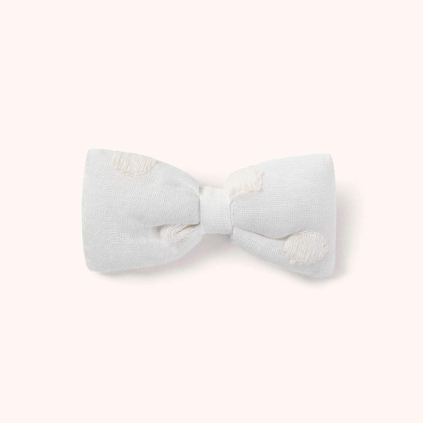 Hair Bow - White Dot - Image 1