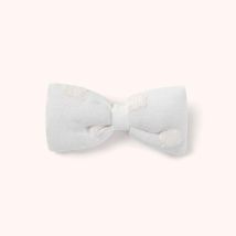 Hair Bow - White Dot