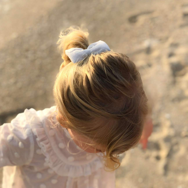 Hair Bow - White Dot - Image 2