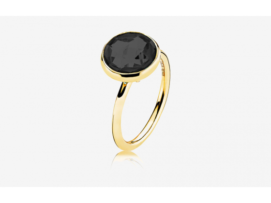 Prima Donna - Ring forgylt Black