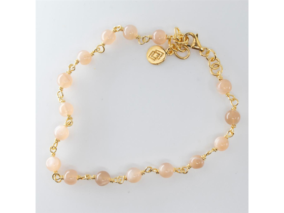 MISS PEARL -  Armbånd forgylt Peach