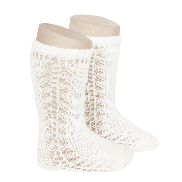 Cóndor | Knestrømper Perlemønster - Offwhite (202)