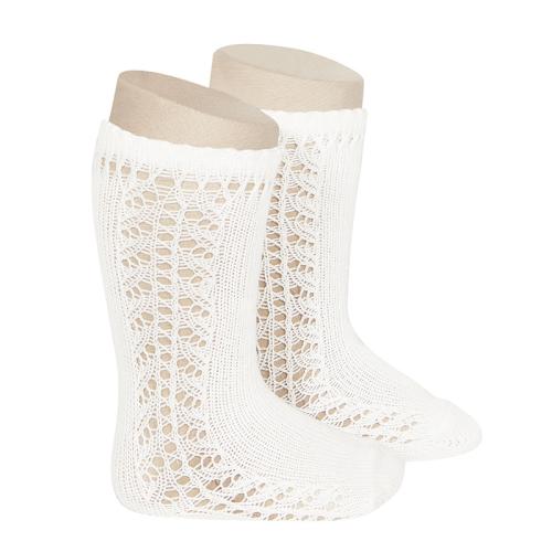 Cóndor | Knestrømper Perlemønster - Offwhite (202)