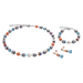 GEOCUBE Blue/Orange Necklace