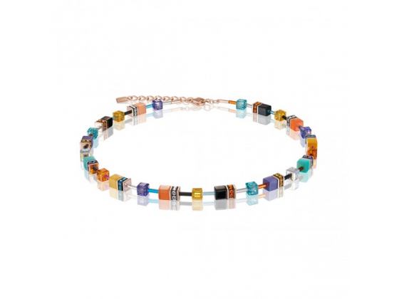 GEOCUBE Coral Blue Necklace