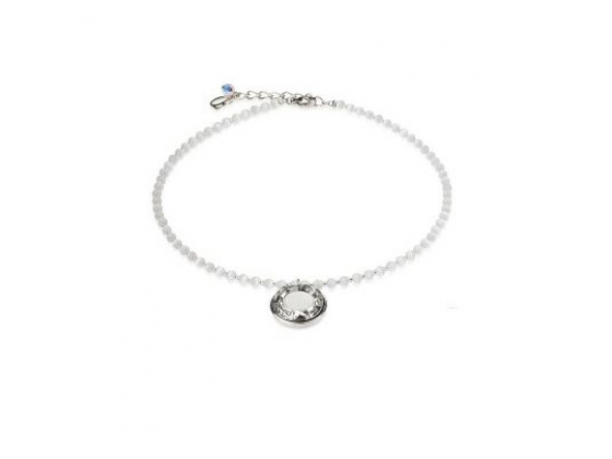 Grey Acrylic Bead Disc Bracelet