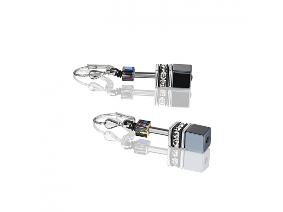 GEOCUBE Black/Silver Earrings