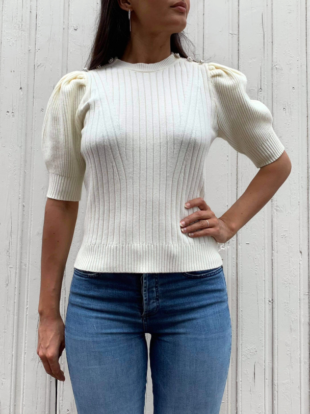 Glimta Knit Pullover - Eggnog - Image 1