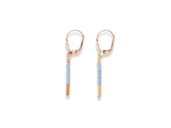 Mini Blue Beads Earrings