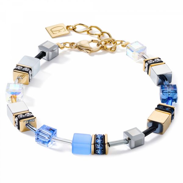 GEOCUBE Bracelet Multicolour Blue & Gold