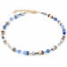 GEOCUBE Necklace Multicolour Blue & Gold