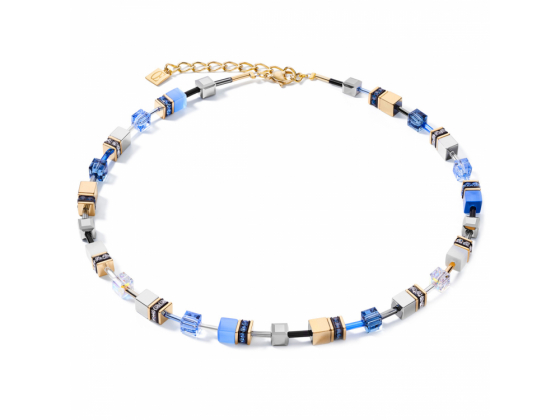 GEOCUBE Necklace Multicolour Blue & Gold