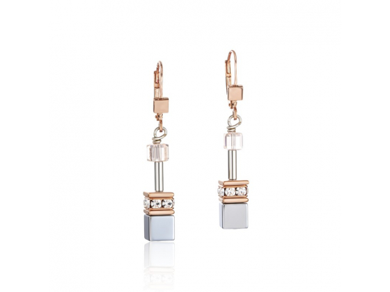 GEOCUBE Golden Beige Earrings