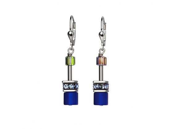 GEOCUBE Earrings Multicolour Cobolt Blue 