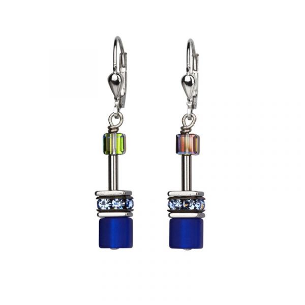 GEOCUBE Earrings Multicolour Cobolt Blue 