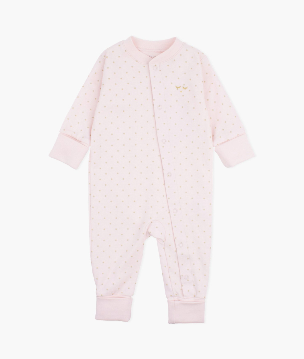 Saturday Overall - Pink/Gold Dots