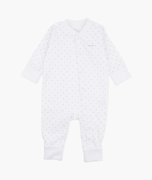 Livly | Saturday Overall - White/Silver Dots