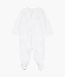 Livly | Saturday Simplicity Footie - White/Silver Dots