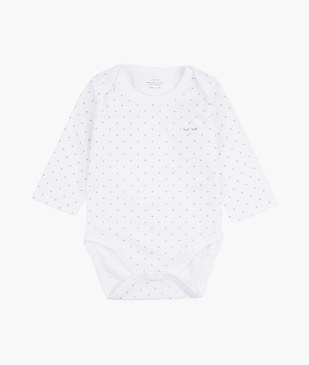 Saturday Body - White/Silver Dots