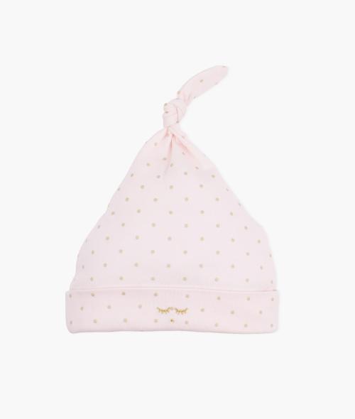 LIVLY - SATURDAY TOSSIE HAT PINK/GOLD DOTS