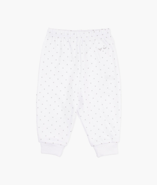 Saturday Pants - White/Silver Dots