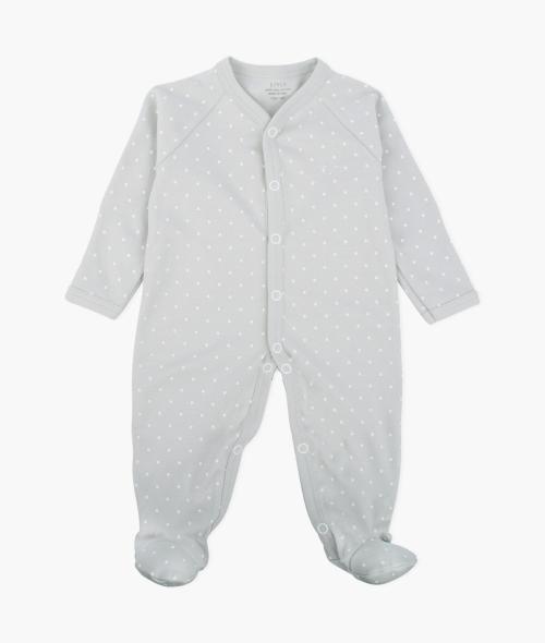 LIVLY - SATURDAY SIMPLICITY FOOTIE GREY/WHITE DOTS