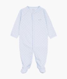 Livly | Saturday Simplicity Footie - Blue/Silver Dots