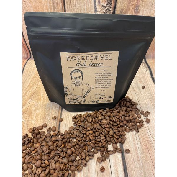 Kokkejævel HELE BØNNER 250 g Jørgensens kaffebrenneri Alta