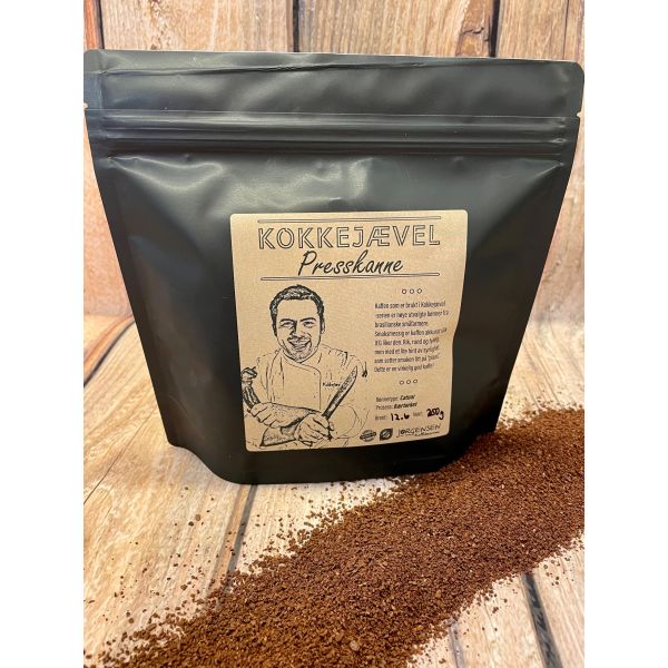 Kokkejævel PRESSKANNE 250 g Jørgensens kaffebrenneri Alta