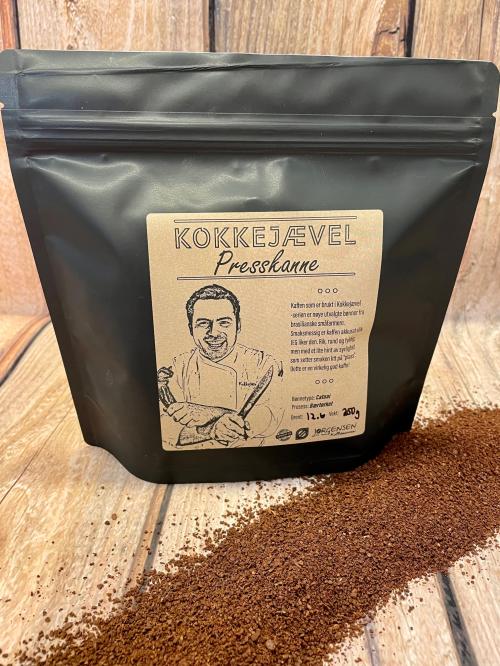 Kokkejævel PRESSKANNE 250 g Jørgensens kaffebrenneri Alta