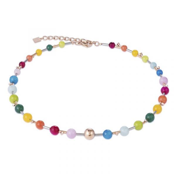 Round Multicolor Rainbow Necklace