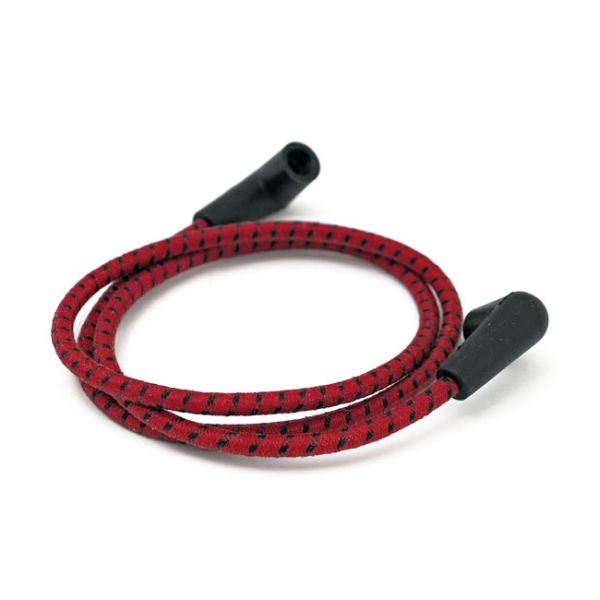 UNIVERSAL 40" SPARK PLUG WIRE SET. COTTON CLOTH, RED/BLACK